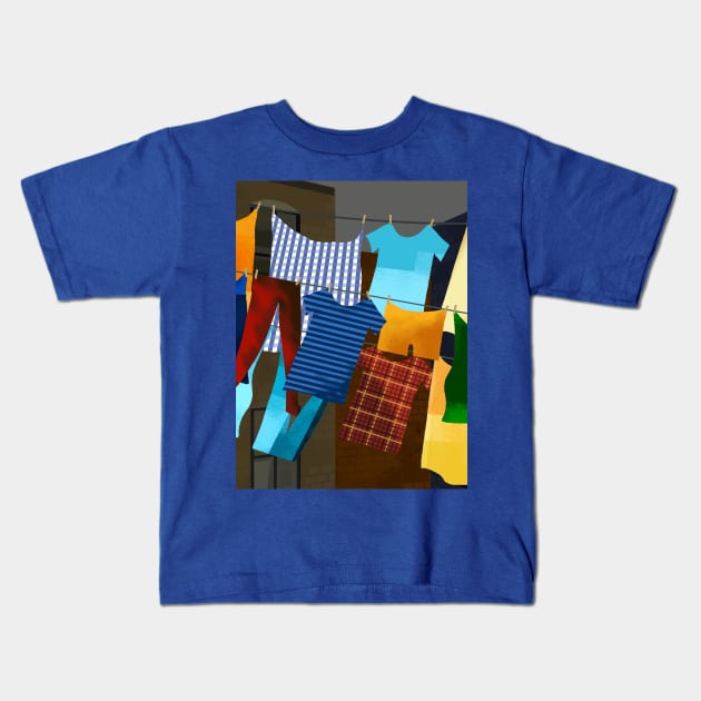 Laundry Day Kids T-Shirt by Scratch